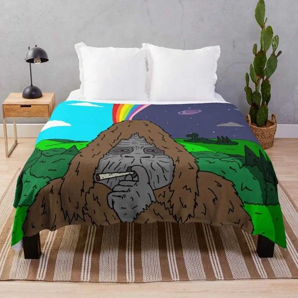 Cozy Plaid Sassy Sasquatch Smoking Throw Blanket for Sofas and Living Decor, Beige
Cozy Plaid Sassy Sasquatch Smoking Throw Blanket for Sofas and Living Decor, Beige
