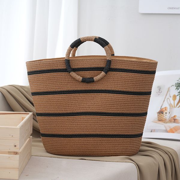 Large capacity straw braided bag new braided bag seaside holiday beach bag women's bag business gift bag simple bag, White
Large capacity straw braided bag new braided bag seaside holiday beach bag women's bag business gift bag simple bag, White