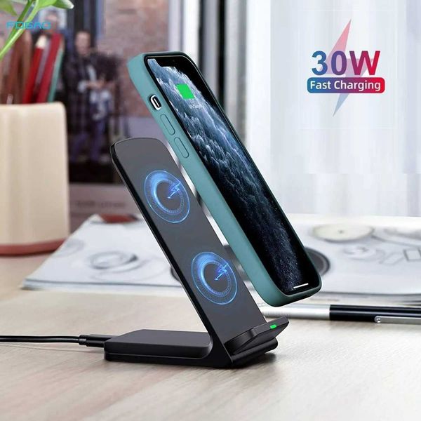 30W Wireless Charger Stand For iPhone 15 14 13 12 11 XS XR Wireless Fast Charging Dock Station Phone Holder For Samsung S24 S23M240731
