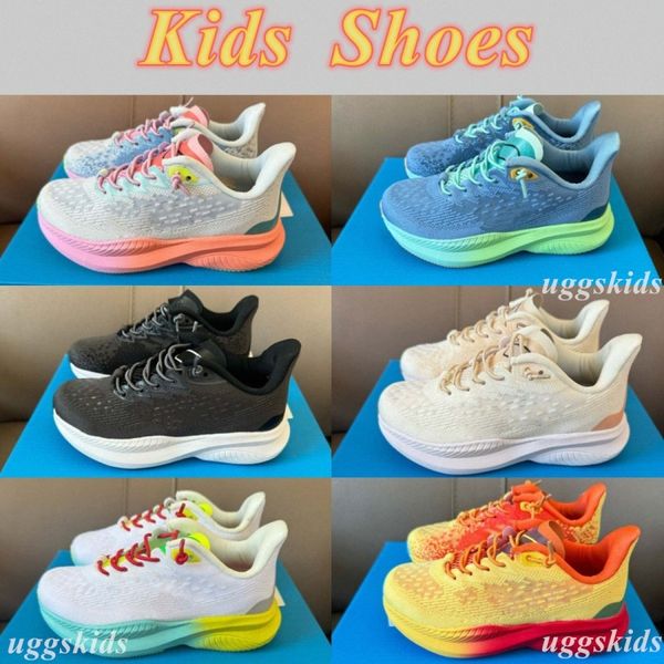 Kids Running Shoe Mach 6 Toddler Shoes Sneakers Designer Runner Black White Ill…