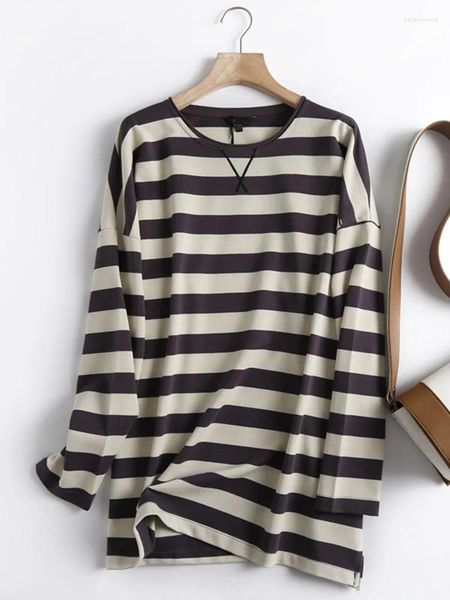Womens Hoodies Women High Quality Striped Print Sweatshirts Long Sleeve O Neck Loose Pullovers Female Tops, Beige
Womens Hoodies Women High Quality Striped Print Sweatshirts Long Sleeve O Neck Loose Pullovers Female Tops, Beige