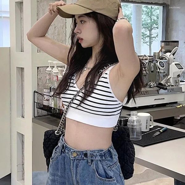 Womens Tanks Stripe V-Neck Ribbed Knit Camisole Gym Workout Yoga Women Seamless Wireless Bra With Soft Padding Double Strappy Camis, Black stripe
Womens Tanks Stripe V-Neck Ribbed Knit Camisole Gym Workout Yoga Women Seamless Wireless Bra With Soft Padding Double Strappy Camis, Black stripe