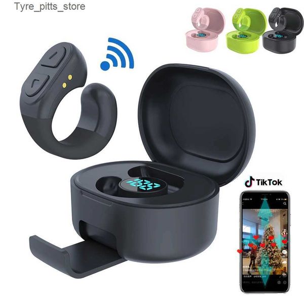 Smart Control Tiktok Fingertip Remote Scrolling Ring Wireless Camera Shutter Selfie Button Bluetooth 5.0 With Phone Stand For TIK Tok L240910