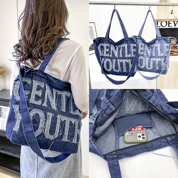 Sales factory women handbag 2 colors everyday Joker large canvas shoulder bag soft and comfortable denim bag literary casual letters women messenger bag 9016#, Welfare color/regular packaging
Sales factory women handbag 2 colors everyday Joker large canvas shoulder bag soft and comfortable denim bag literary casual letters women messenger bag 9016#, Welfare color/regular packaging