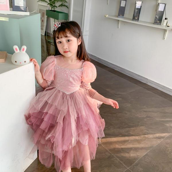 Spring/Summer Girls Gradual Sequin Mermaid Princess Children's Mesh Fluffy Dress, Pink
Spring/Summer Girls Gradual Sequin Mermaid Princess Children's Mesh Fluffy Dress, Pink
