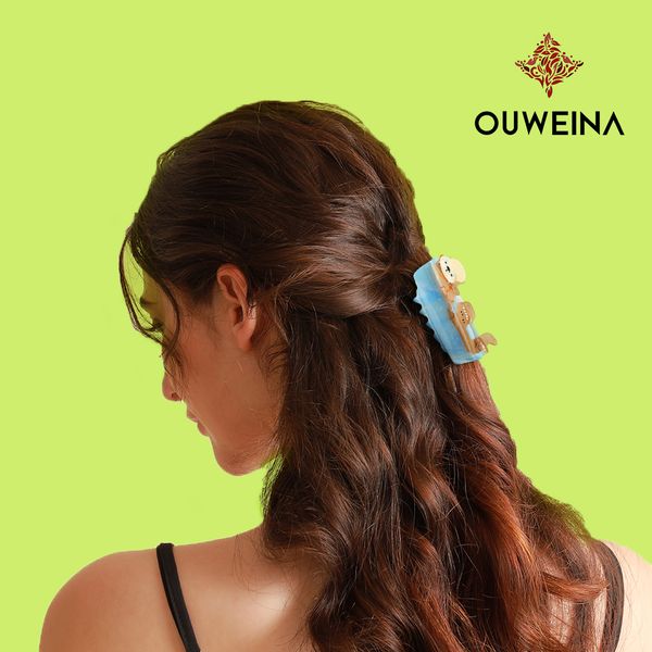 Autumn new blue acetate handmade patchwork scrunchie original coiffure back of the head shark clip
Autumn new blue acetate handmade patchwork scrunchie original coiffure back of the head shark clip