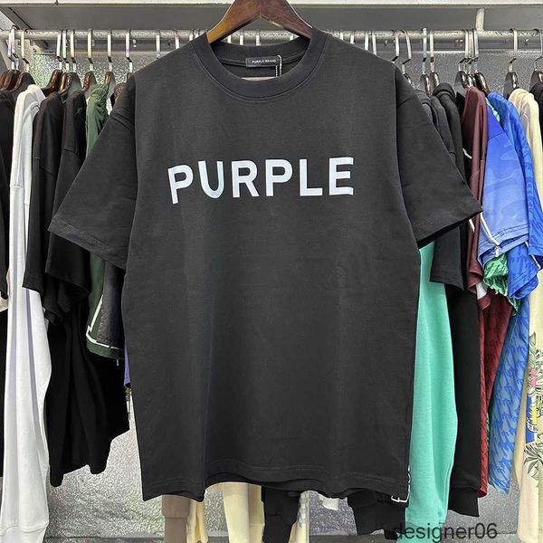 

24ss Purple Brand t Shirt Size Xs-5xl Large Designer Tees Mens T-shirt Homme Shirts Women Loose Clothing Luxury Designers Short Sleeve Spring Summer Tide Tee, White b