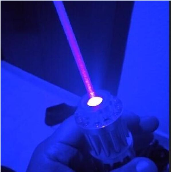 Focusable Burn Match Hunting 450nm 5mw 500000m Laser Pointer Sight Pointers Adjustable Focus dot Lazer Torch Pen Projection blue 5 Star Caps