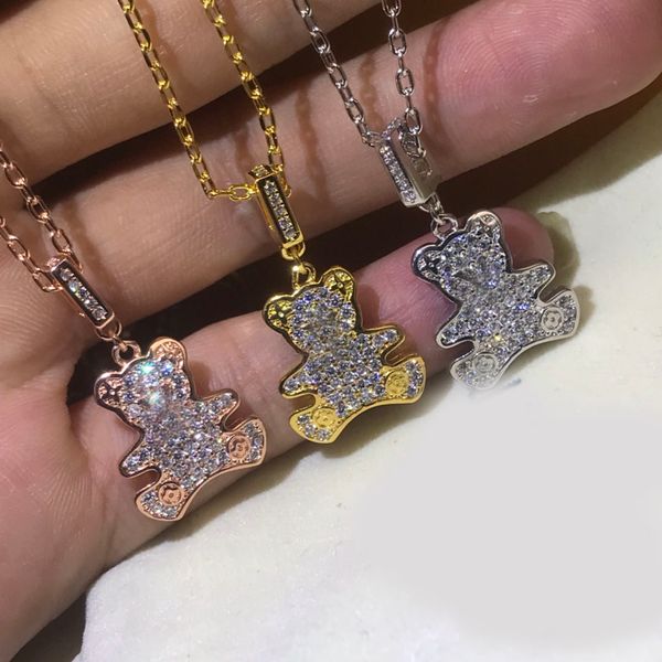 Bear Pendant Necklace Luxury Brand Designer Crystal Letters Charm Woman Mens Necklace Silver Gold Plated Stainless Steel Chain Choker Fashion Wedding Jewelry Gift
Bear Pendant Necklace Luxury Brand Designer Crystal Letters Charm Woman Mens Necklace Silver Gold Plated Stainless Steel Chain Choker Fashion Wedding Jewelry Gift