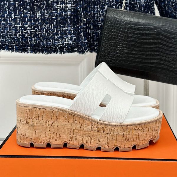 Womens Thick Sole Slippers Designer Slippers Slope Heel Slippers Leather Waterproof Platform Sandals Fashion Beach Leisure Outdoor Luxury Anti slip Slippers 35-42, White palmprint cowhide
Womens Thick Sole Slippers Designer Slippers Slope Heel Slippers Leather Waterproof Platform Sandals Fashion Beach Leisure Outdoor Luxury Anti slip Slippers 35-42, White palmprint cowhide