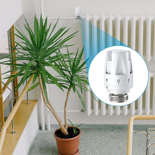 Ensure Comfortable Heating 2Pcs Radiator Thermostatic TRV Valve Head Replacement for Improved Temperature Control and Efficiency