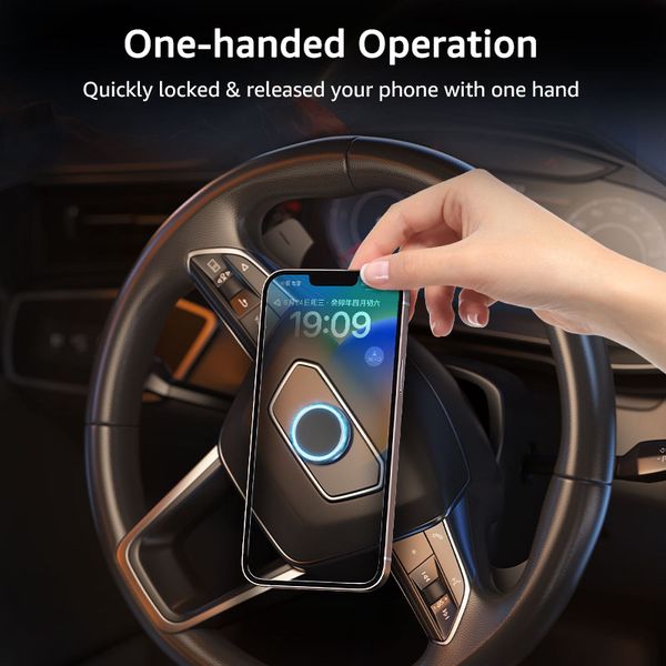 Untoom Magnetic Car Steering Wheel Phone Holder Universal Strong Magnet Car Mobile Cell Phone Mount Stand GPS Brackets