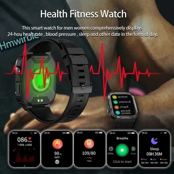 New GEJIAN Men's Smart Watch Bluetooth Call Sport Waterproof Smart Watch Heart Rate Health Monitoring Smart Watches for Men 2023
