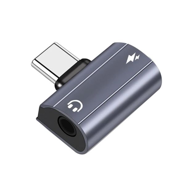 2In1 Headphone Converter Adapter,USB C To 3.5Mm Audio And Charging Adapter With PD 60W Fast Charge For Sam Sung S22 S21