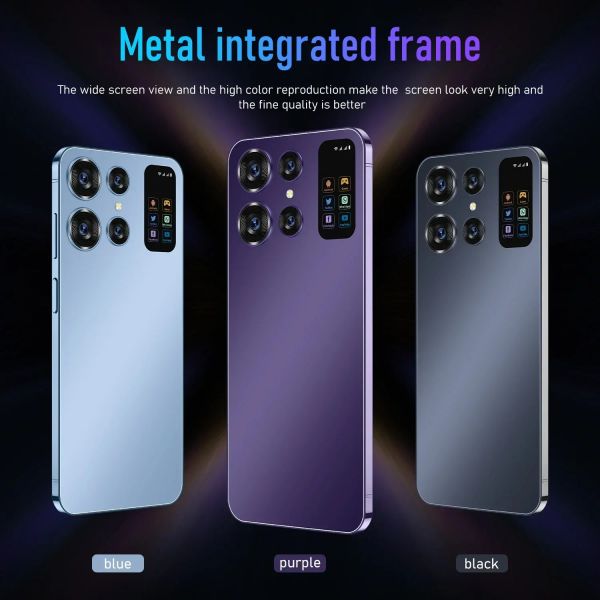 Ultra smartphone S26 7.0HD Screen 16G+1T 7000Mah Android13 Celulare Dual Sim Face Unlocked 5G Original Mobile Phone, Black
Ultra smartphone S26 7.0HD Screen 16G+1T 7000Mah Android13 Celulare Dual Sim Face Unlocked 5G Original Mobile Phone, Black