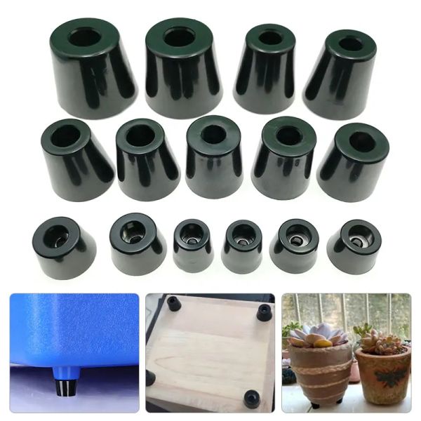 10Pc Black Rubber Feet Non-Slip Furniture Protector Cover Foot Table Leg Cabinet Bottom Pad for Table Chair Cutting Accessories