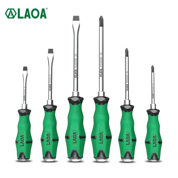 LAOA 1pcs Phillip Screwdriver With Magnetism Slotted Screwdrivers new 58HRC 2025 Alloy Steel with Tap Function