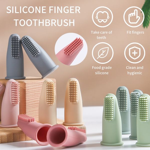 Finger Toothbrush for Baby BPA Free Kids Toothbrush Cleaning Brush Food Grade Silicone Soft Brush Oral Health Care Baby Accessoy