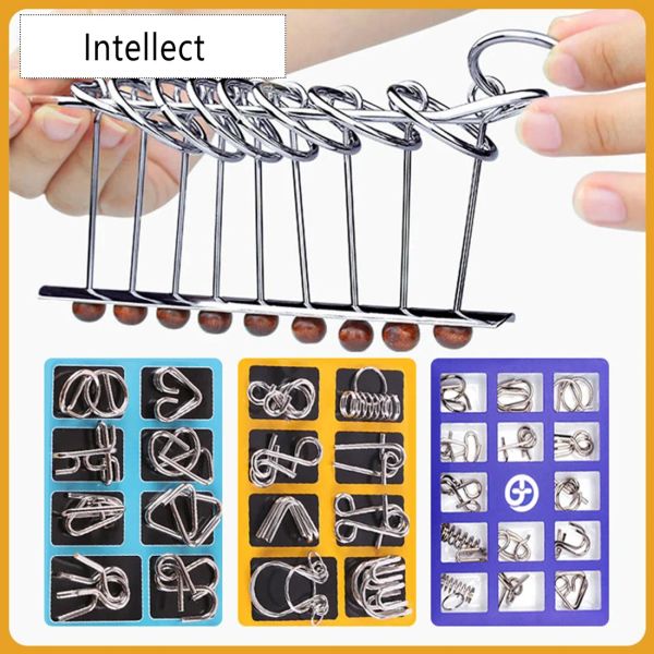 Metal 8Pcs/Set Montessori Puzzle Wire IQ Mind Brain Teaser Puzzles Adults Interactive Game Reliever Educational Toys s
Metal 8Pcs/Set Montessori Puzzle Wire IQ Mind Brain Teaser Puzzles Adults Interactive Game Reliever Educational Toys s