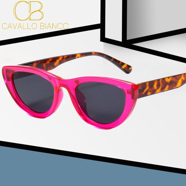 

CB Designer Cat Eye Sunglasses for Women Pink Frame Y2K Style White UV400 Small Retro Vintage Glasses Rose Red Tortoise Fashion Lady CAVALLO BIANCO Wholesale