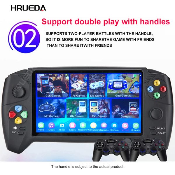 7 Inch Double game player holders Portable consoles 16GB Retro Classic Video Handheld Game Players 10000+ games