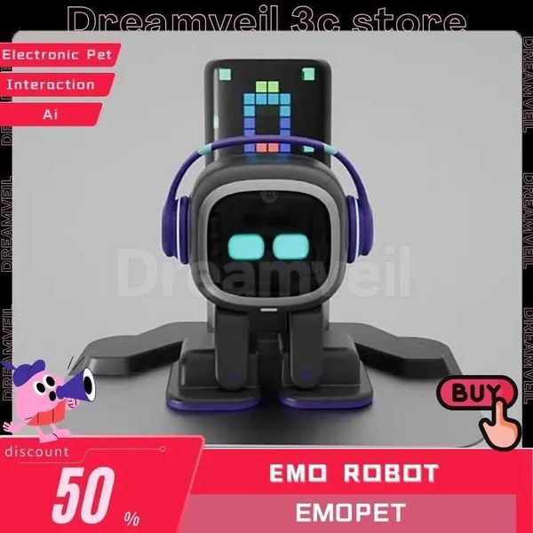 Electronics Robots Emo Robot Emopet Intelligent Robots Electronic Pet Ai Children Voice Interaction Accompany Ai Face Recognition For Desktop Robot R241101