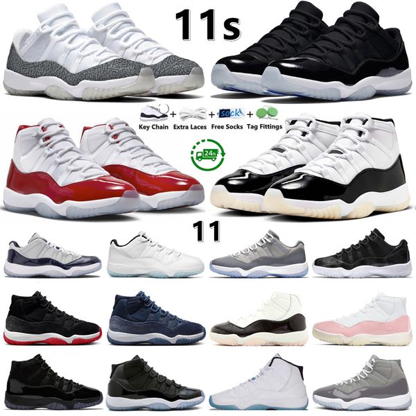 

11 11s Mens Basketball Shoes Cherry Gratitude Neapolitan Bred Velvet Space Jam Legend Blue Cool Grey Elephant Midnight Navy UNC Men Women Trainers Sports Sneakers, Burgundy