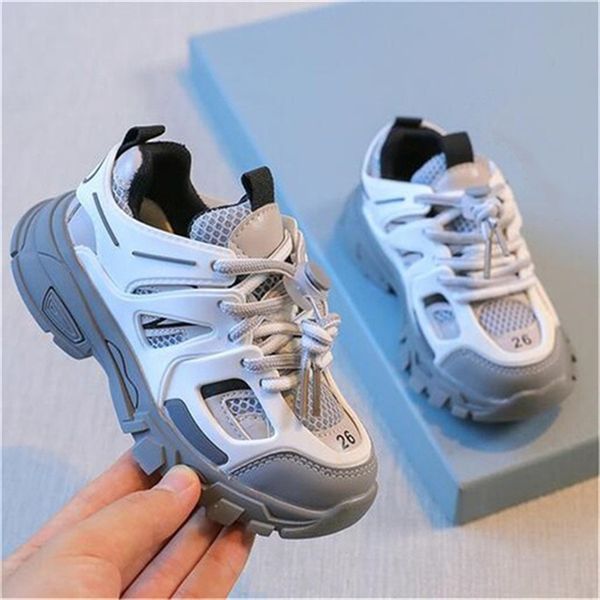

Designer Spring autumn children's shoes boys girls sports shoes breathable kids youth casual sneakers fashion luxury Outdoor athletic shoe, Black