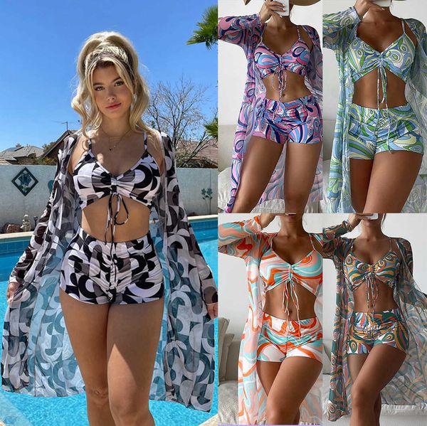 Designer Bikini 2024 New Womens Three Piece Bikini Mesh Mask Shirt Gradient Print Lace Up Fashion Sun Proof Swimsuit Bathing Suit Designer Swimwear, Pink
Designer Bikini 2024 New Womens Three Piece Bikini Mesh Mask Shirt Gradient Print Lace Up Fashion Sun Proof Swimsuit Bathing Suit Designer Swimwear, Pink