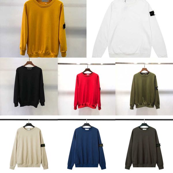Designer Men's hoodie CP Classic Pullover Stone Solid Colour Round Neck Badge Long Sleeve Hoodie Men's Women's Long Sleeved Tshirts Jumper Casual Sweaters Couples a2