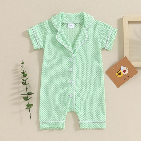 Beqeuewll Baby Boys Girls Jumpsuits Short Sleeve Lapel Collar Button Down Textured Rompers Born Pajamas for 018 Months 240325, Pink
Beqeuewll Baby Boys Girls Jumpsuits Short Sleeve Lapel Collar Button Down Textured Rompers Born Pajamas for 018 Months 240325, Pink