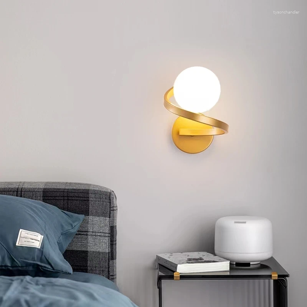 Lamps Wall Glass Ball Nordic Bedroom Dining Living Room Background Sconce Creative Staircase Aisle Decor Light
Lamps Wall Glass Ball Nordic Bedroom Dining Living Room Background Sconce Creative Staircase Aisle Decor Light