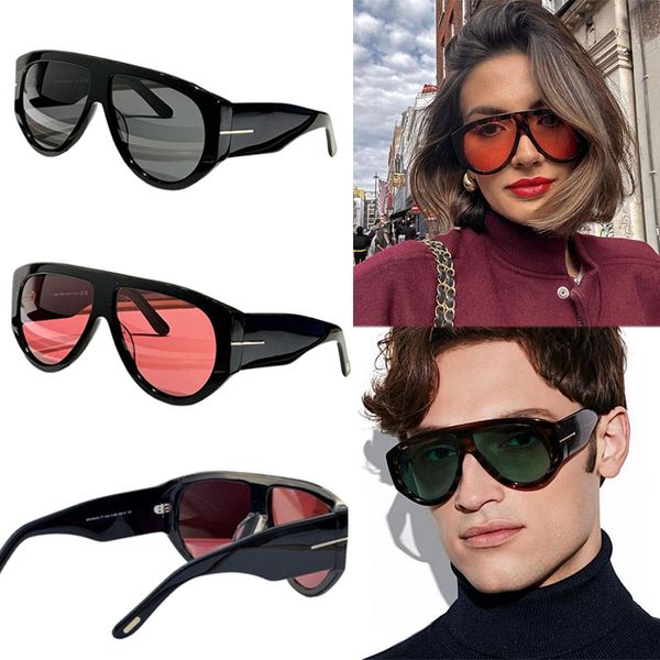 Ladies Designer Extra Large Oval Sunglasses Shaped UV400 resistant top quality fashionable Driving Mirror Vacation travel multicolour Sunglasses For Mens FT1044
