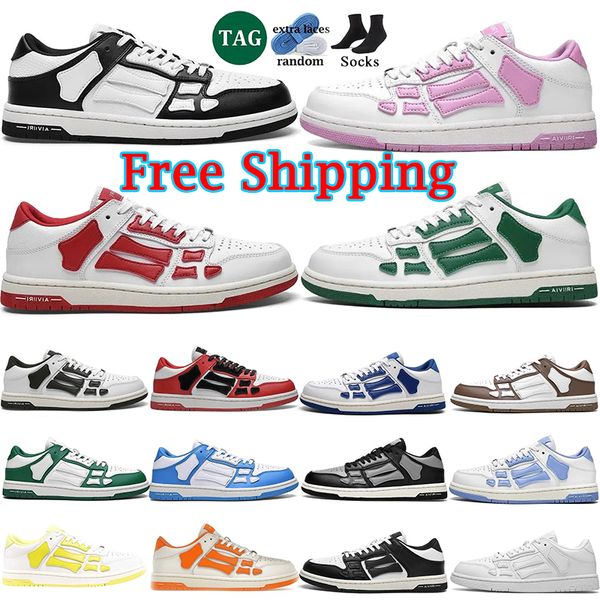 Free Shipping Designer Skel-Top Low Casual Shoes Skelet Bones Runner Top Low Skel Skeleton Women Men Sneakers Black White pink Genuine Leather Lace Up shoe, Color 7
Free Shipping Designer Skel-Top Low Casual Shoes Skelet Bones Runner Top Low Skel Skeleton Women Men Sneakers Black White pink Genuine Leather Lace Up shoe, Color 7