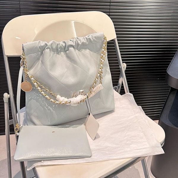 Ladies Shoulder Bag Garbage Bag Designer 30cm Leather Lychee Print Colored Enamel Hardware Metal Lettering Luxury Tote Bag Matelasse Chain Shopping Bags, Pink
Ladies Shoulder Bag Garbage Bag Designer 30cm Leather Lychee Print Colored Enamel Hardware Metal Lettering Luxury Tote Bag Matelasse Chain Shopping Bags, Pink