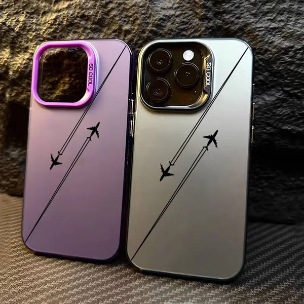Airplane route Phone Case for iPhone 16 15 14 13 Pro 12 11 Pro Xs X XR Max 8 7 SE Laser Hard PC+TPU Cases Back Cover