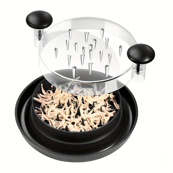Upgraded Chicken Shredder with Transparent Cover: Large Anti-Slip Rotating Tool for Chopping Chicken, Beef, Cabbage,Vegetables
Upgraded Chicken Shredder with Transparent Cover: Large Anti-Slip Rotating Tool for Chopping Chicken, Beef, Cabbage,Vegetables