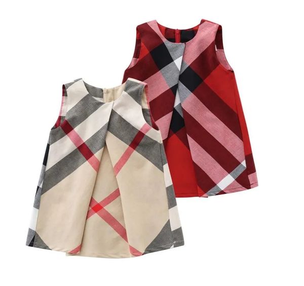 2026 New Great Quality Baby Girls Summer Kids Sleeveless Vest perfume Dresses cologne Girl Princess Dress Cotton Children Skirts Child Clothing 1 6 Years Design