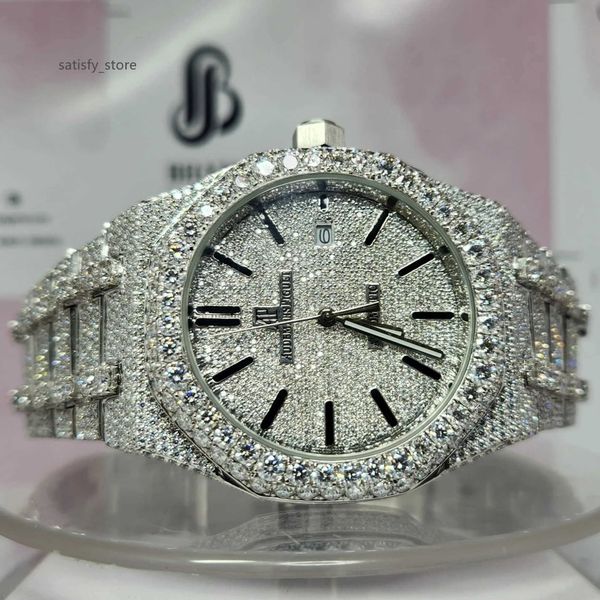 Premium Quality Antique Fully Iced Out VVS Clarity Moissanite Diamond Watch for Men with Free Delivery, Silver
Premium Quality Antique Fully Iced Out VVS Clarity Moissanite Diamond Watch for Men with Free Delivery, Silver