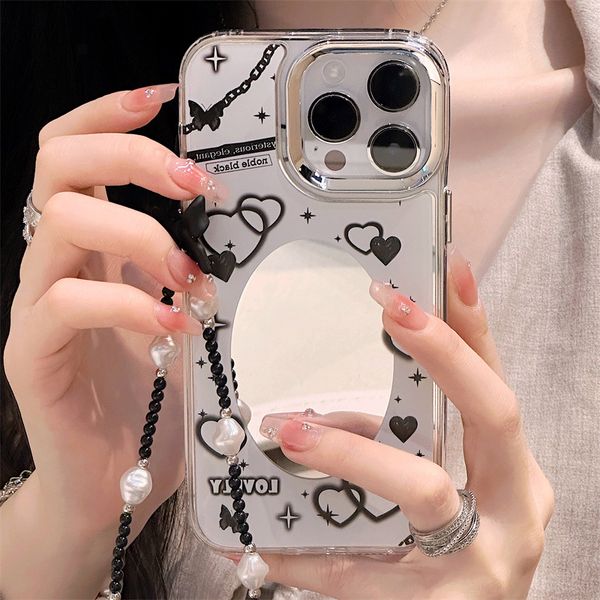 Glitter Luxury Silver Love Heart Words Mirror Designer Glossy TPU Shockproof Protective Cases for IPhone16 Pro Max 15 14 13 12 11 Pro Max X/XS Max XR Case With Charm Strap
Glitter Luxury Silver Love Heart Words Mirror Designer Glossy TPU Shockproof Protective Cases for IPhone16 Pro Max 15 14 13 12 11 Pro Max X/XS Max XR Case With Charm Strap