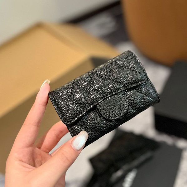 Designer bag Mini Wallets Black cowhide Caviar Leather Wallet Classic card holder Cowhide Handbags Classic Clutch Bags Luxurys Purse Card Women Ccredit card slot 9m
Designer bag Mini Wallets Black cowhide Caviar Leather Wallet Classic card holder Cowhide Handbags Classic Clutch Bags Luxurys Purse Card Women Ccredit card slot 9m