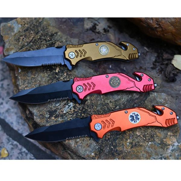 Hunting Folding Knife Steel Handle Tactical Survival Camping Knives EDC Pocket Multi Tools , Upgraded Tactical Knife for Men
Hunting Folding Knife Steel Handle Tactical Survival Camping Knives EDC Pocket Multi Tools , Upgraded Tactical Knife for Men