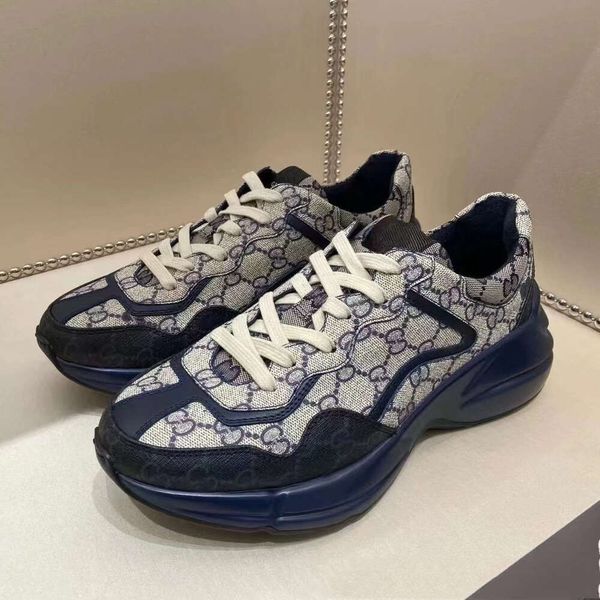 

Shoes Men's G Family Colored Dad's Old Flower Blue Sole Elevated Couple Sports Sneakers, Pink