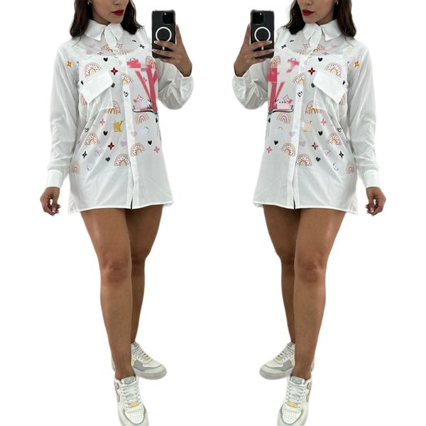 2024 Women Blouses Shirts Designer Print White Shirt Tops Casual Long Sleeved Shirt Free Ship
2024 Women Blouses Shirts Designer Print White Shirt Tops Casual Long Sleeved Shirt Free Ship