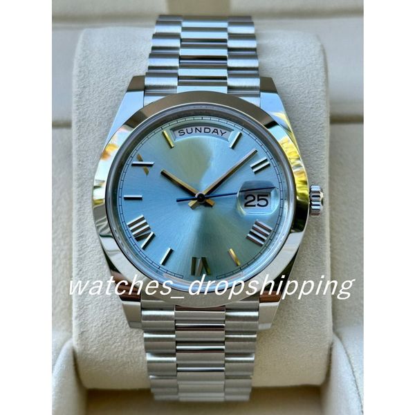 Mens Watches 40mm Mechanical Automatic Movement Fully Stainless Steel High-Quality Sappire Glass Montre De Luxe Premium President Watch, Watch 15
Mens Watches 40mm Mechanical Automatic Movement Fully Stainless Steel High-Quality Sappire Glass Montre De Luxe Premium President Watch, Watch 15