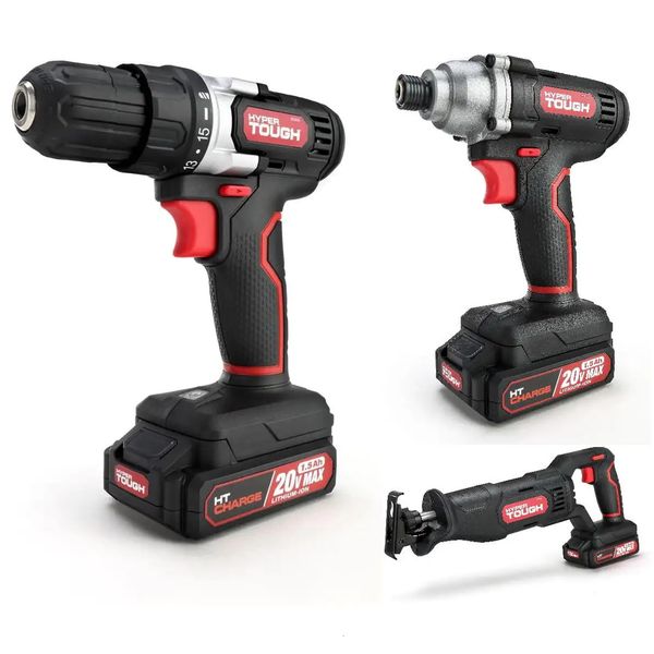 Tough Hyper 20V Cordless 38 Drill 14 Impact Driver Reciprocating Saw Bundle15Ah LithiumIon Batteries Chargers 240407
Tough Hyper 20V Cordless 38 Drill 14 Impact Driver Reciprocating Saw Bundle15Ah LithiumIon Batteries Chargers 240407