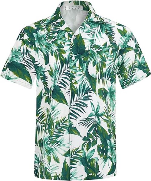 

Men's Hawaiian Shirt Tropical Holiday Beach Shirts Summer Women Fashion Casual Short Sleeves Print Button Tops Unisex Oversize Loose Tees, Cc 04