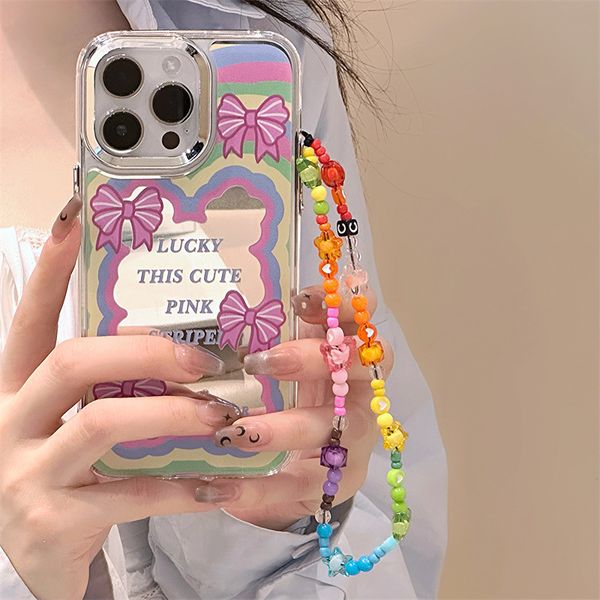 Glitter Pink Bow Mirror Designer Phone Case Cover For iPhone 16 15 Pro Max 14 13 12 11 Pro Max X/XS Max XR Glossy With Nice Phone Charm, Silver
Glitter Pink Bow Mirror Designer Phone Case Cover For iPhone 16 15 Pro Max 14 13 12 11 Pro Max X/XS Max XR Glossy With Nice Phone Charm, Silver