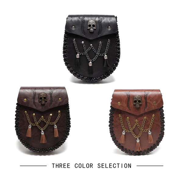 Sales factory men shoulder bag 6 colors medieval style carved coin purse street personalized embossed leather retro purse punk fan buckle mobile phone bag 201#, Black
Sales factory men shoulder bag 6 colors medieval style carved coin purse street personalized embossed leather retro purse punk fan buckle mobile phone bag 201#, Black