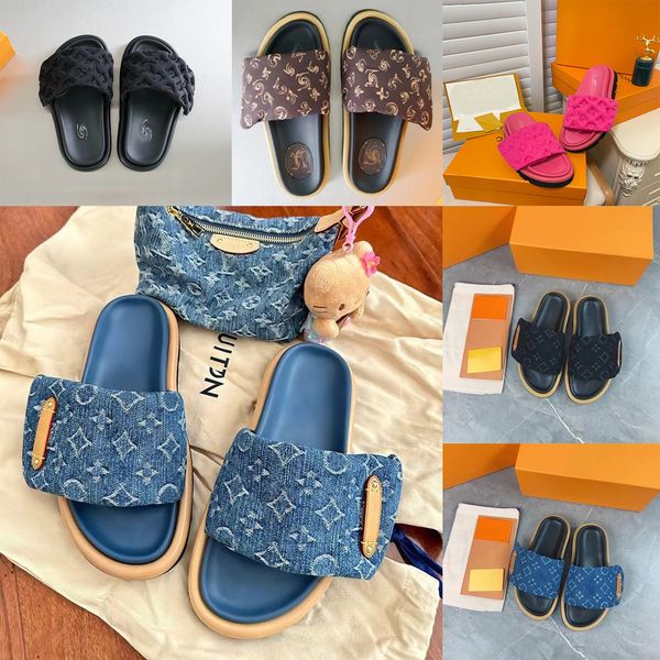 Designer Sandals Pool Pillow slide Slippers Brand Man Slides black Scuff Flat Sandals Mules Sunset Padded Front Strap Mule Women Fashion Slide Size Easy-to-wear35-45, A1
Designer Sandals Pool Pillow slide Slippers Brand Man Slides black Scuff Flat Sandals Mules Sunset Padded Front Strap Mule Women Fashion Slide Size Easy-to-wear35-45, A1